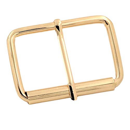 BIKICOCO Roller Buckle, 2 Inches Heel Rolling Bar Buckles for Bags Leather Webbing Straps - color: Light Gold X 10 Pcs