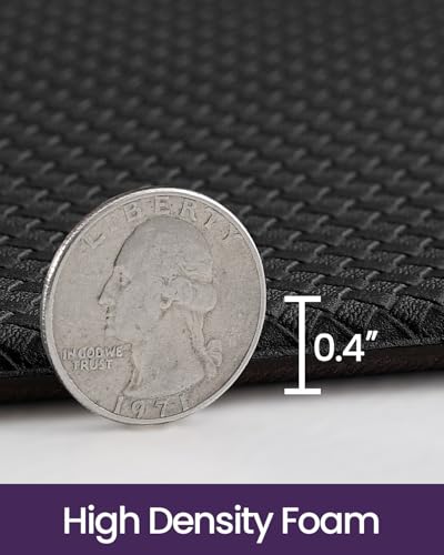 DEXI Kitchen Floor Mats Cushioned Anti Fatigue, 23x59 Standing Runner Rug - color: Black, size: 59"l X 23"w X 0.4"th
