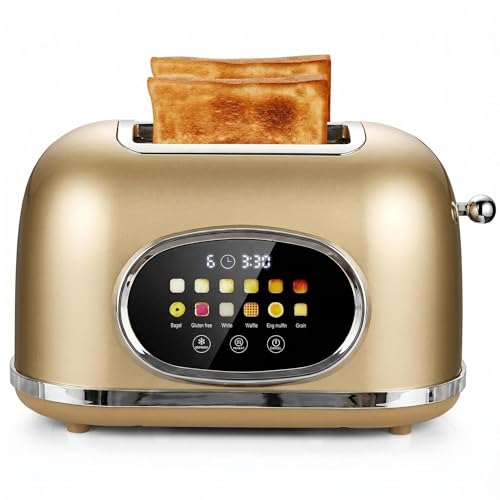 Roter Mond Toaster 2 Slice Touchscreen Stainless Steel, Gold - color: Gold