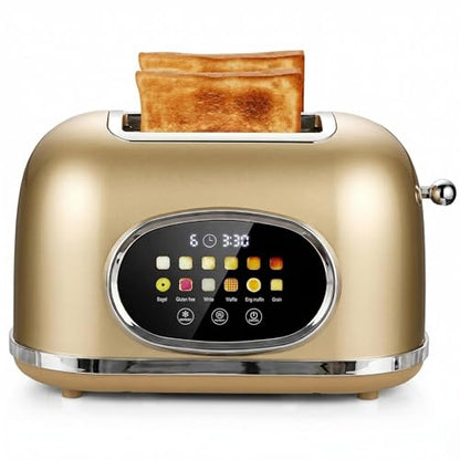 Roter Mond Toaster 2 Slice Touchscreen Stainless Steel, Gold - color: Gold
