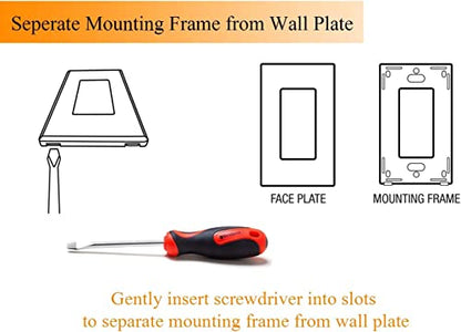 Cloudy Bay in Wall Dimmer Switch for LED Light/CFL/Incandescent,3-Way Single Pole Dimmable Slide,600 Watt max,Cover Plate Included - size: 1-Pack | Ivory