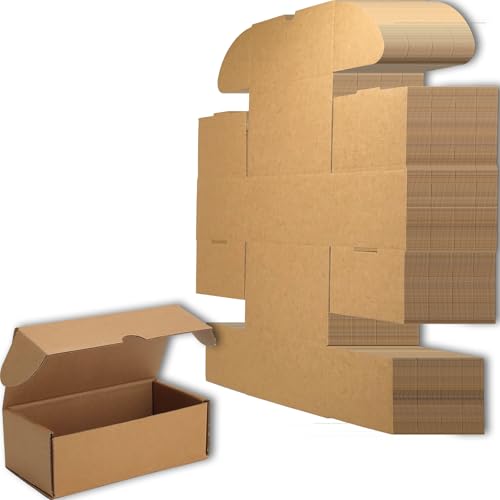 4x3x2 Shipping Boxes Set of 50, Brown Mailer Corrugated Cardboard Box - color: Brown, size: 4"x3"x2"/50-pack