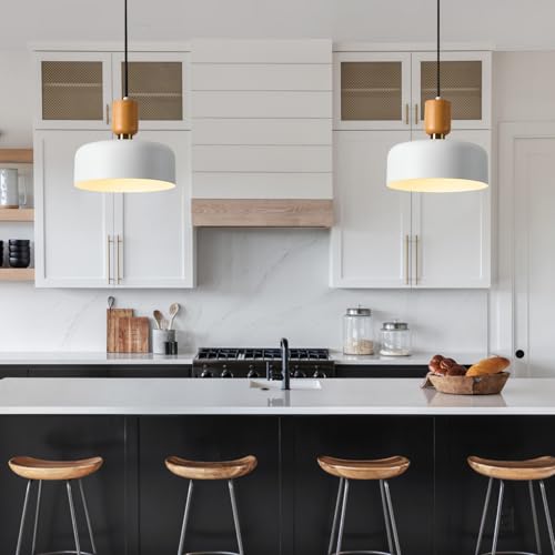 TeHenoo Modern Pendant Light, 12 inch, Matte White - color: Matte White