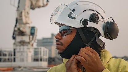 Defender Safety H2 Visor | ANSI Z87+ for H2 Safety Helmet | Fits Prescription Glasses | Tool-Free | Clear & Tinted Options - color: Clear
