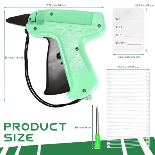 Vmiapxo 2506-Piece Price Tagging Gun Kit for Clothing, Tag Attacher Machine - color: Green Tag Gun & White Tags, size: 2506 PCS