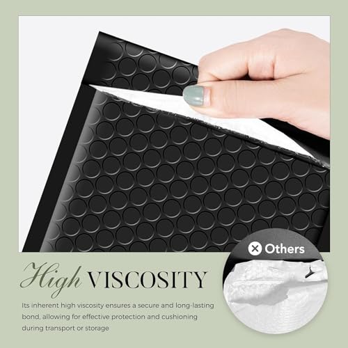 METRONIC 4x8" Bubble Mailers 19200 Pack Waterproof Black Padded Envelopes - color: Black, size: 4X8" 19200PC