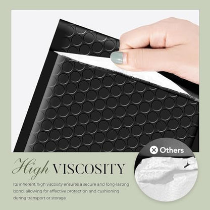 METRONIC 4x8" Bubble Mailers 19200 Pack Waterproof Black Padded Envelopes - color: Black, size: 4X8" 19200PC