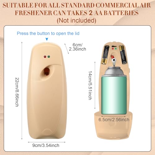 Maxcheck 4 Pcs Automatic Air Freshener Spray Dispenser Room, Light Khaki - color: Light Khaki