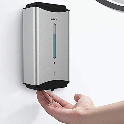 AIKE Heavy Duty Automatic Soap Dispenser,37oz for Bathroom,Brushed Steel - color: Brushed Stainless Steel
