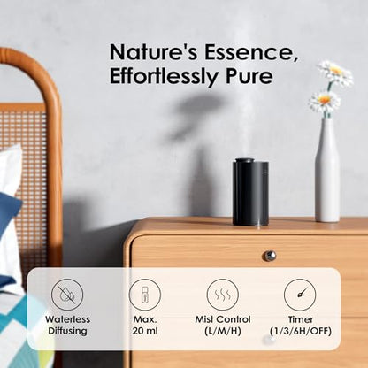 Airversa AN6 Waterless Essential Oil Diffuser Starter Kit, Black - color: Black4
