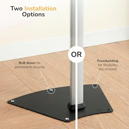 Mount-It! Anti-Theft Universal Tablet Floor Stand Kiosk, Retail POS, Silver - size: Floor - Stand