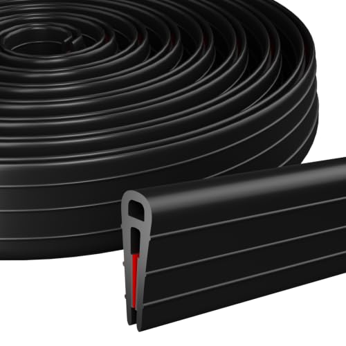 alophoty Rubber Edge Trim U Channel 1/16" - 10 FT Self-Adhesive EPDM Rubber Edge Guard with Hollow-Top Cushion Chamber, Flexible Edge Protector for Car Doors, Sheet Metal, Glass and DIY Projects - size: 1/16" × 10 FT