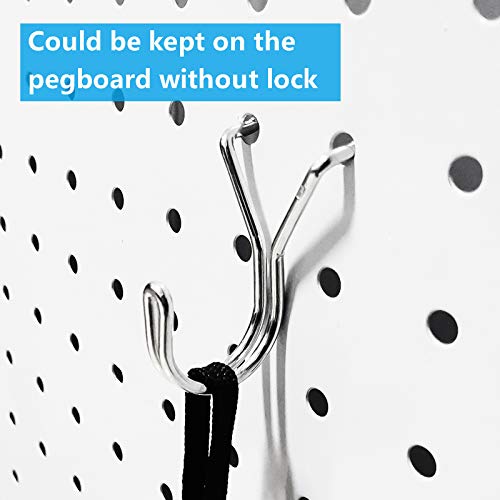 FRIMOONY Pegboard Hooks, with Bins, Peg Locks, for Organizing Various Tools, 131 PCS, 60 of Which are Locks - style: 131PCS