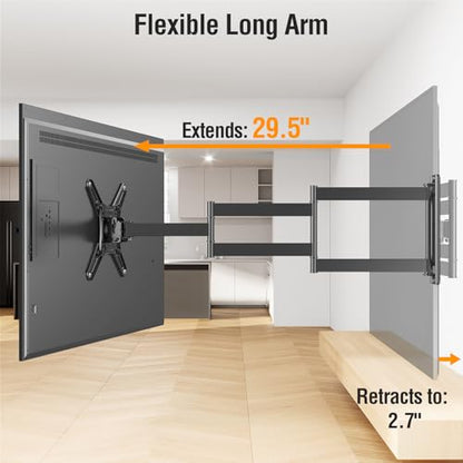 ELIVED 29.5in Long Arm TV Mount for 14-42" TVs Monitors, Max VESA 200x200 - size: 5 Arms: 29.5"