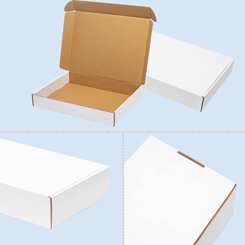 Wowxyz 12x9x2 Inches Shipping Boxes 25 Pack Corrugated Cardboard White Box - size: 12x9x2"