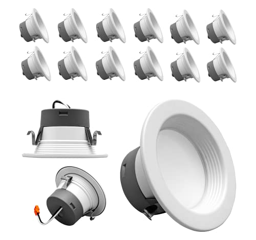 Nicor DLR4(v6) 4-inch White Selectable Recessed LED Downlight with Baffle (12 Pack) - color: White Baffle, style: Modern