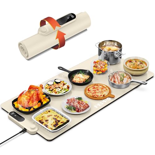 FEPPO Food Warming Mat, 35”x16” Electric Warming Trays for Buffets Party - color: White, size: 2XL Large: 35“x16"