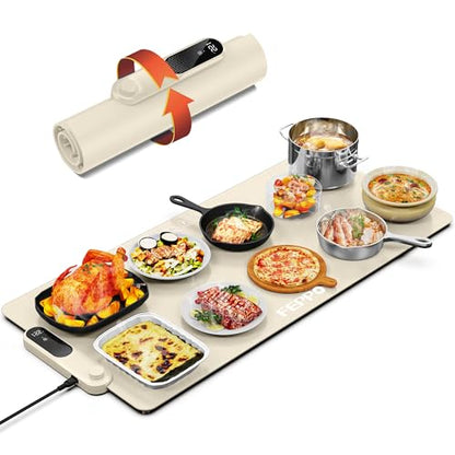 FEPPO Food Warming Mat, 35”x16” Electric Warming Trays for Buffets Party - color: White, size: 2XL Large: 35“x16"