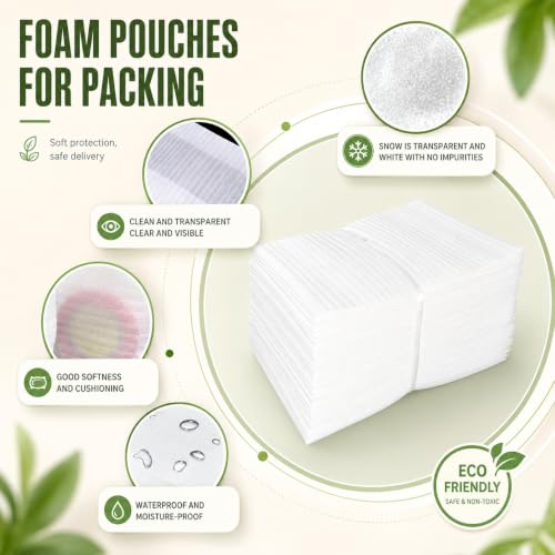 100 Pack Packing Foam Pouches,12 x14IN Shockproof Cushioning Protection - size: 12X14IN-100PCS