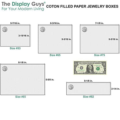 TheDisplayGuys 25 Cardboard Jewelry Gift Boxes with Inserts - Neon Orange - color: Neon Orange