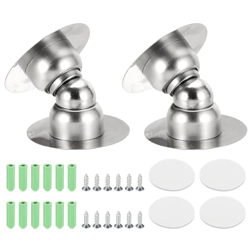 uxcell 2PCS 1.9" Magnetic Door Stoppers, Magnetic Door Catch Holder - color: Silver, size: 1.9"