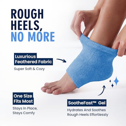 Dr. Frederick's Original Fuzzy Heel Socks (Blue Haven) - color: Blue Haven