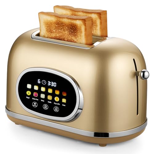 Roter Mond Toaster 2 Slice Touchscreen Stainless Steel, Gold - color: Gold