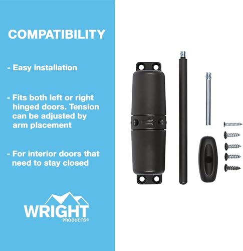 Wright Products VWC50BZ Adjustable Self-Closing Interior Closer, Bronze
