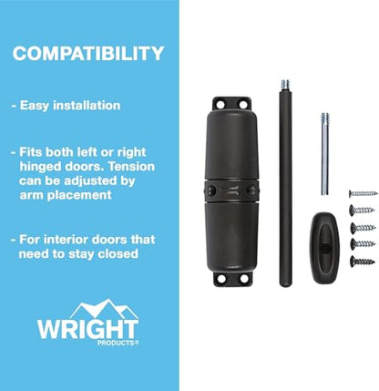 Wright Products VWC50BZ Adjustable Self-Closing Interior Closer, Bronze