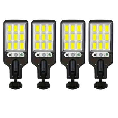 Solar wall Lights Outdoor, Solar Lights Outdoor Wide Angle Solar Flood Lights Motion Sensor Dusk to Dawn Remote Control Waterproof IP66, Parking Lot Lights Commercial for Yard (4, COB)