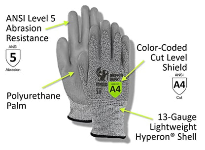 MAGID Griffin Gear ANSI A4 Sandy Nitrile Coated Work Gloves - color: Polyurethane Coating, size: 5/XXS, style: 12 Pair