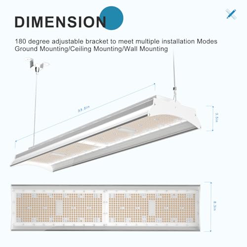 Lightdot 400W Linear LED High Bay Shop Lights, 60000LM 5000K, 100-277V Heavy-Duty Aluminum Commercial Lighting for Garage Workshop Warehouse Gym，ETL Certified, 7-Year Warranty - 4 Pack - size: 400W