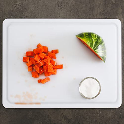 Dexas NSF Polysafe Pastry/Cutting Board with Well, 15 by 20 inches, White - size: 15"L x 20"W, style: Flat