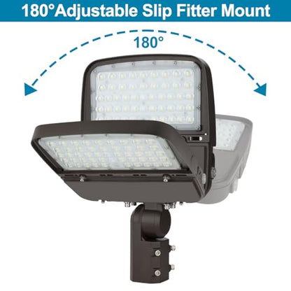 150W LED Parking Lot Light with Dusk to Dawn, 150W/100W/75W 22500LM - size: 150W-Slip Fit-1Pack