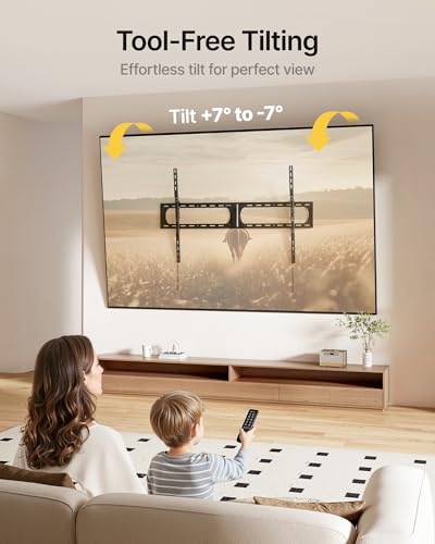 monTEK Heavy Duty Tilting TV Wall Mount for 37-150 Inch TVs, Up to 375 lbs - size: 37-150'' Tilt