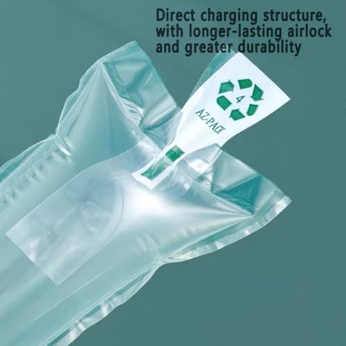 100 Count Inflatable Air Pillows for Shipping, Self-Sealing Packaging Air Bags, PE/PA Box Filler & Void Fill for Moving, Eco-Friendly Alternative to Packing Peanuts with Manual Pump (7.9x11.8 inch) - size: 7.9x11.8 inch