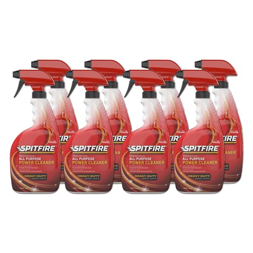 Spitfire CBD540014 Professional All Purpose Power Cleaner, Heavy Duty Degreaser Removes Resin, Paint, Oil, Ink, Gum, Pine Scent, Ready-to-Use Spray, 32-Ounce (Pack of 8) - color: Ready-to-Use Spray, size: 32 Fl Oz (Pack of 8)
