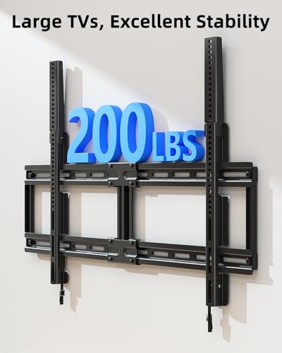 HOME VISION Ultra Slim Fixed TV Wall Mount 40-100", VESA 800x600, 200 lbs - size: 40-100 Inch