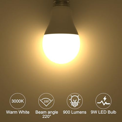 ORALUCE E26 LED Light Bulb 60 Watt, A19 9W 3000K Warm White, 12 Pack - color: Warmwhite, size: 12 Count (Pack of 1)
