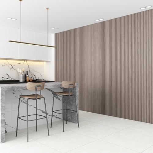 Slat Wall Panel 8-Pack, 108’’x6.3’’, Smoky Oak - size: 108’’x6.3’’-Smoky Oak