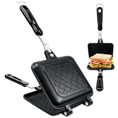 Sandwich Maker, Nonstick Panini Maker Pan Double Sided Cheese Press
