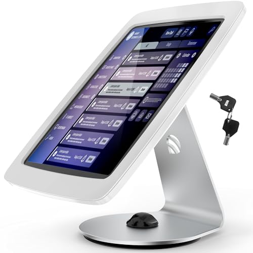Tablet Kiosk Stand for Desk with Lock - Rotatable Swivel Compatible with 10.9" iPad 10th, Pro 11" 1 2 3 4, Air 4 5, Air 11"(M2/M3/M4), iPad 11"(A16) - BSC109WA - size: 10.9" iPad 10th, Pro 11" 1 2 3 4, Air 4 5, Air 11"