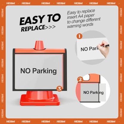 HiGiant 6 Pack Traffic Cone Sleeves, No Parking