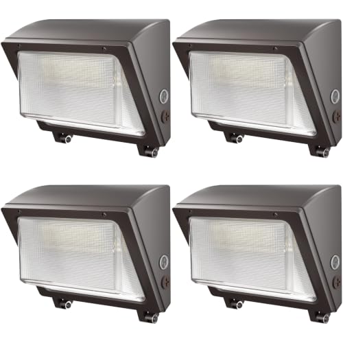 150W LED Wall Pack with Photocell Dusk to Dawn 5000K 0-10V Dimmable - 4pack - size: 150W