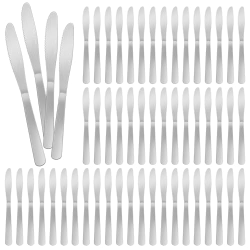 150 Pcs 8.3 Inches Stainless Steel Dinner Knives Bulk Silver