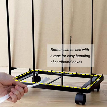 Carton Stand for Boxes, White Carton Storage Rack with Wheels - color: White
