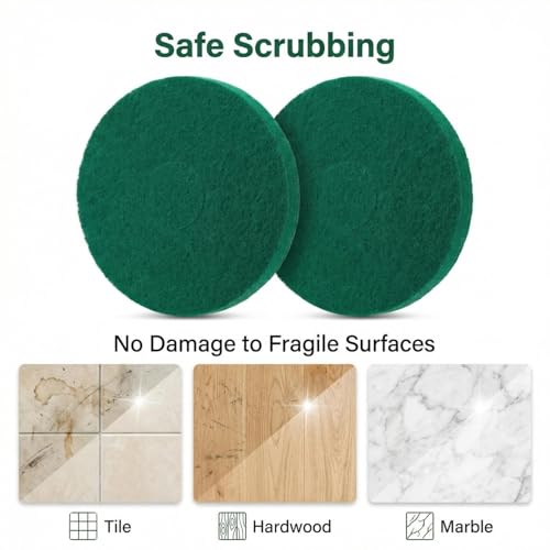 2 Pack 12" Green The Orbiter Scrub Pad,Commercial Cleaning Orbiter Pads