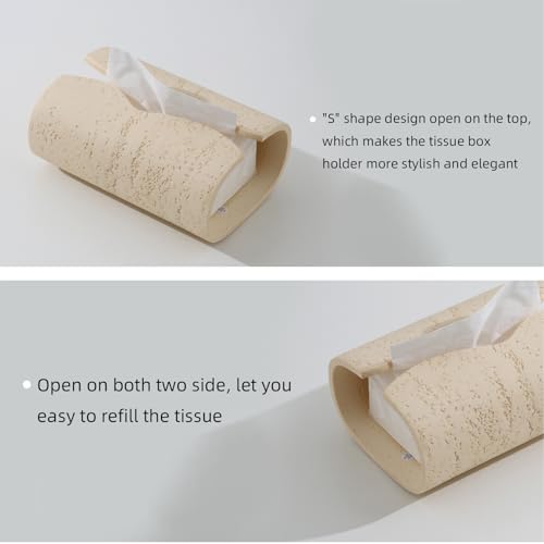 Tissue Box Cover Rectangle, Facial Tissue Holder Covers, Yellow - color: Yellow