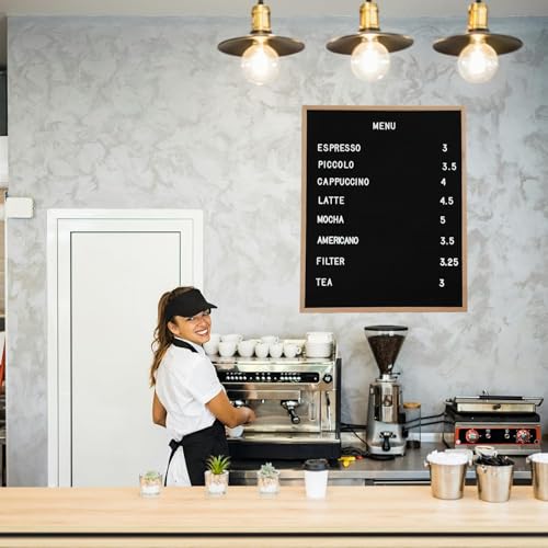Large Felt Letter Board 24x30 Inch with 748 letters, Menu Board Letter, Felt Board Message Board, Changeable Letter Board Black Letter Board Sign Restaurant, Office, Barnwood Frame Letterboard (Light Oak) - color: Light Oak