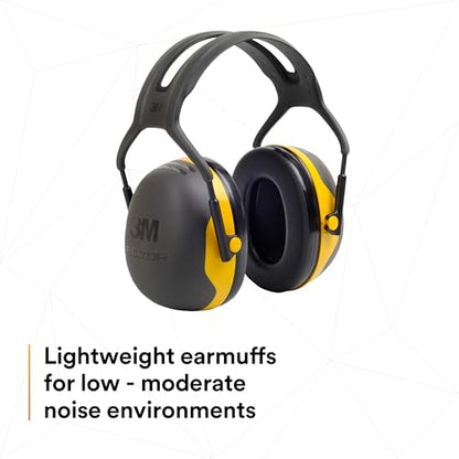 3M PELTOR Hearing Protection Ear Muffs, Over the Head Headband, NRR 24 dB